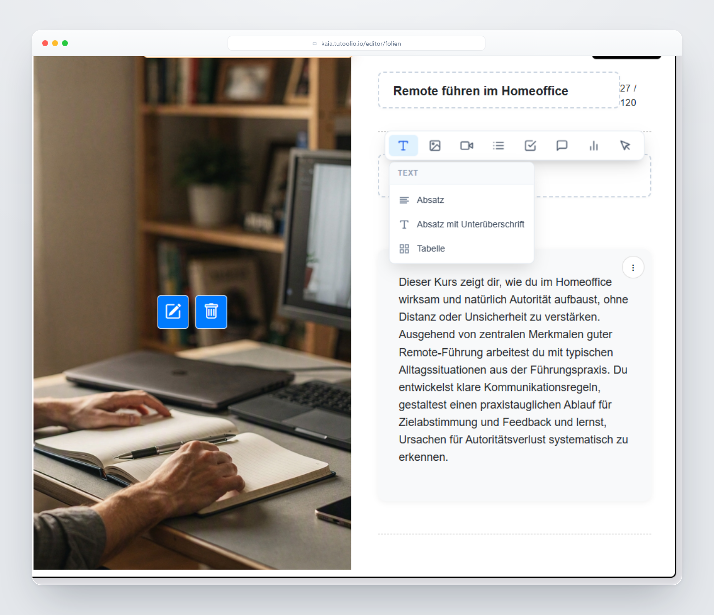 Folienbasierter Classic-Editor